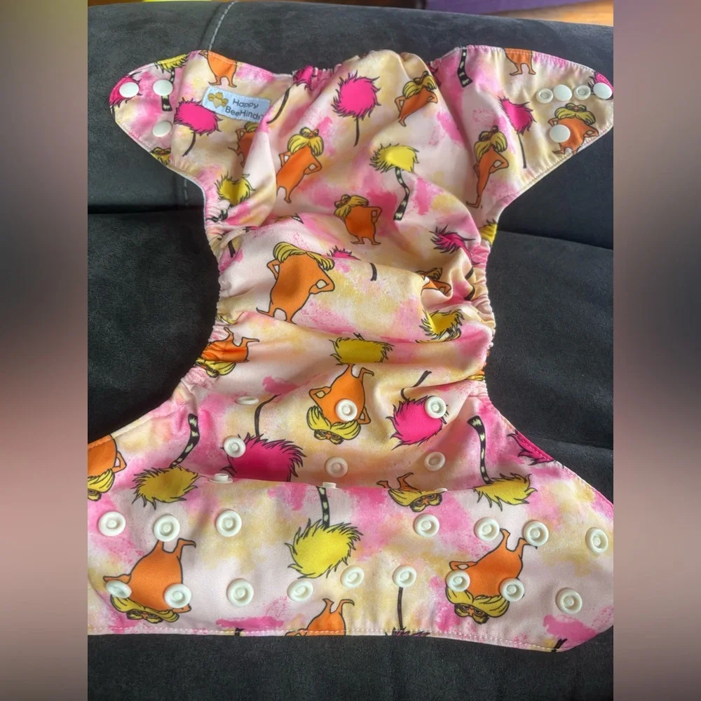 🔥5 FOR $25🔥 Happy BeeHinds Dr. Seuss The Lorax Pocket Diaper Cover